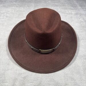 Golden Gate Hat Co Little Joe Fedora Mens Brown Western Felt Wide Brim Hat Wool